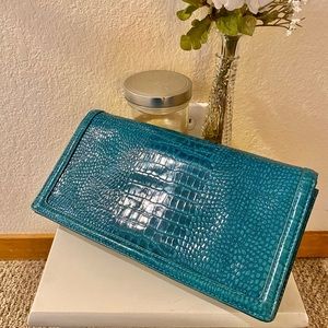 NWT Banana Republic Teal Clutch